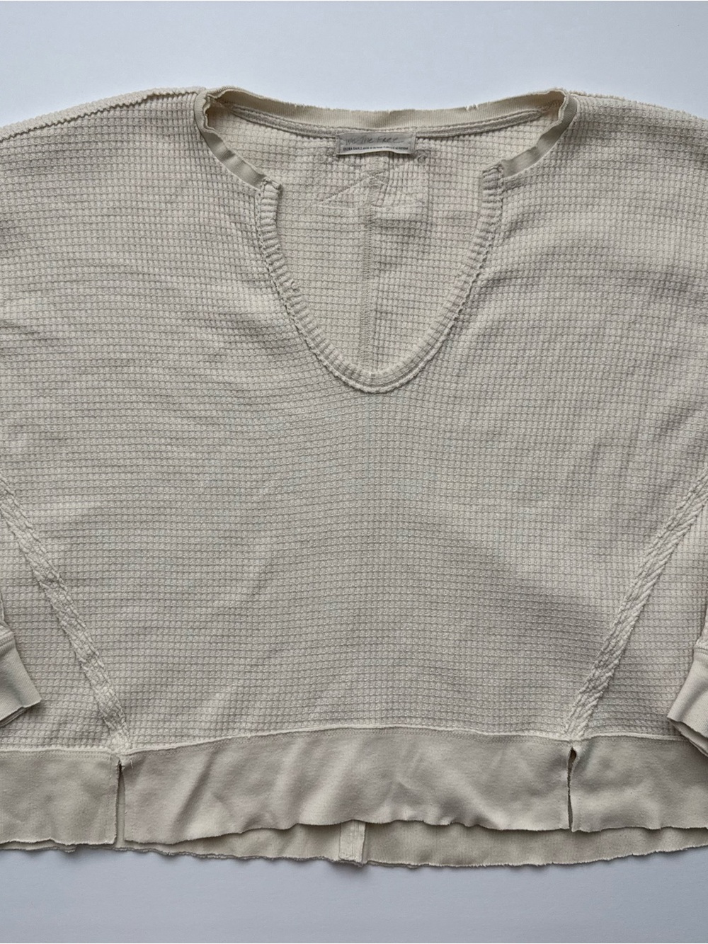 Cottagecore Coastal Grandmother Quiet Luxury Waffle Knit Top